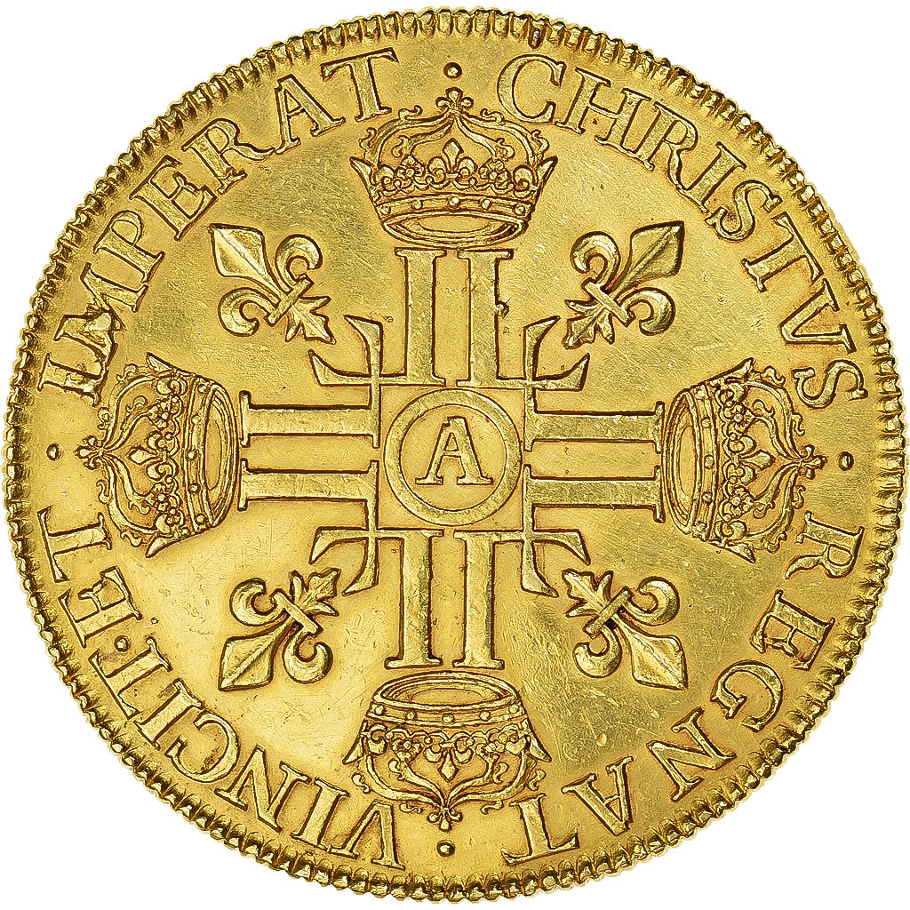 Frankrijk, Louis XIII, 100 livres dit 10 louis d'or, col nu, 1640, Paris