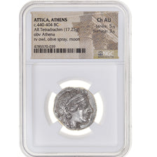 Attyka, Tetradrachm, ca. 454-404 BC, Athens, Srebro, NGC, Ch AU 5/5-3/5