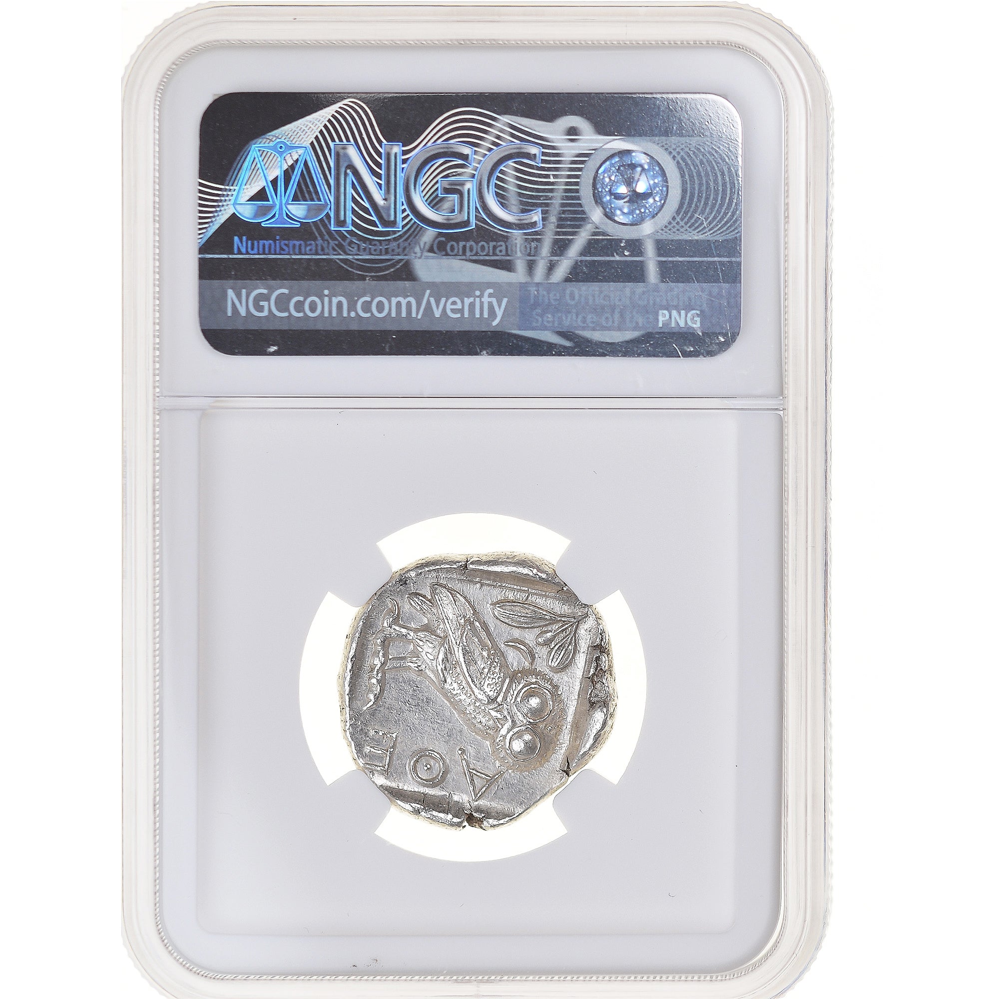 Attyka, Tetradrachm, ca. 454-404 BC, Athens, Srebro, NGC, Ch AU 5/5-3/5