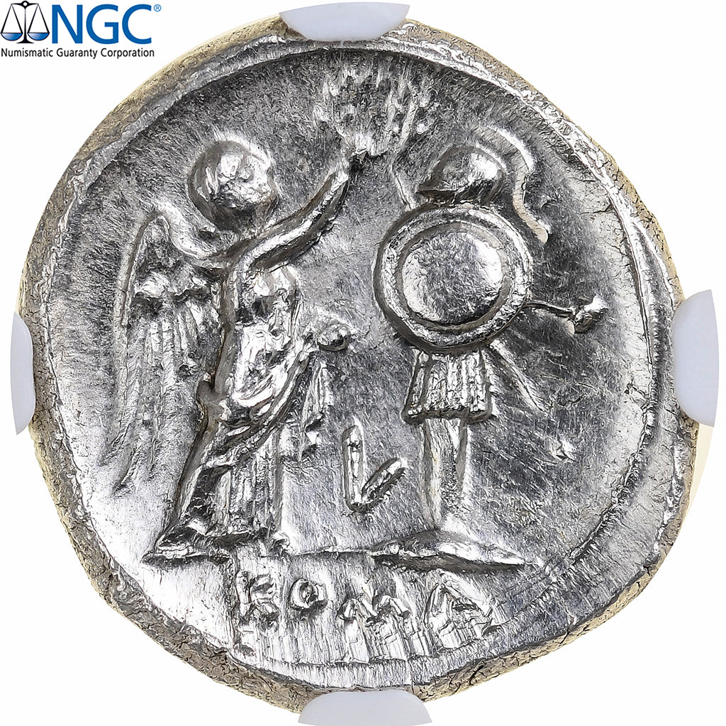 Anonymous, Victoriatus, 211-208 BC, Luceria, Silver, NGC, MS, Crawford:97/1a