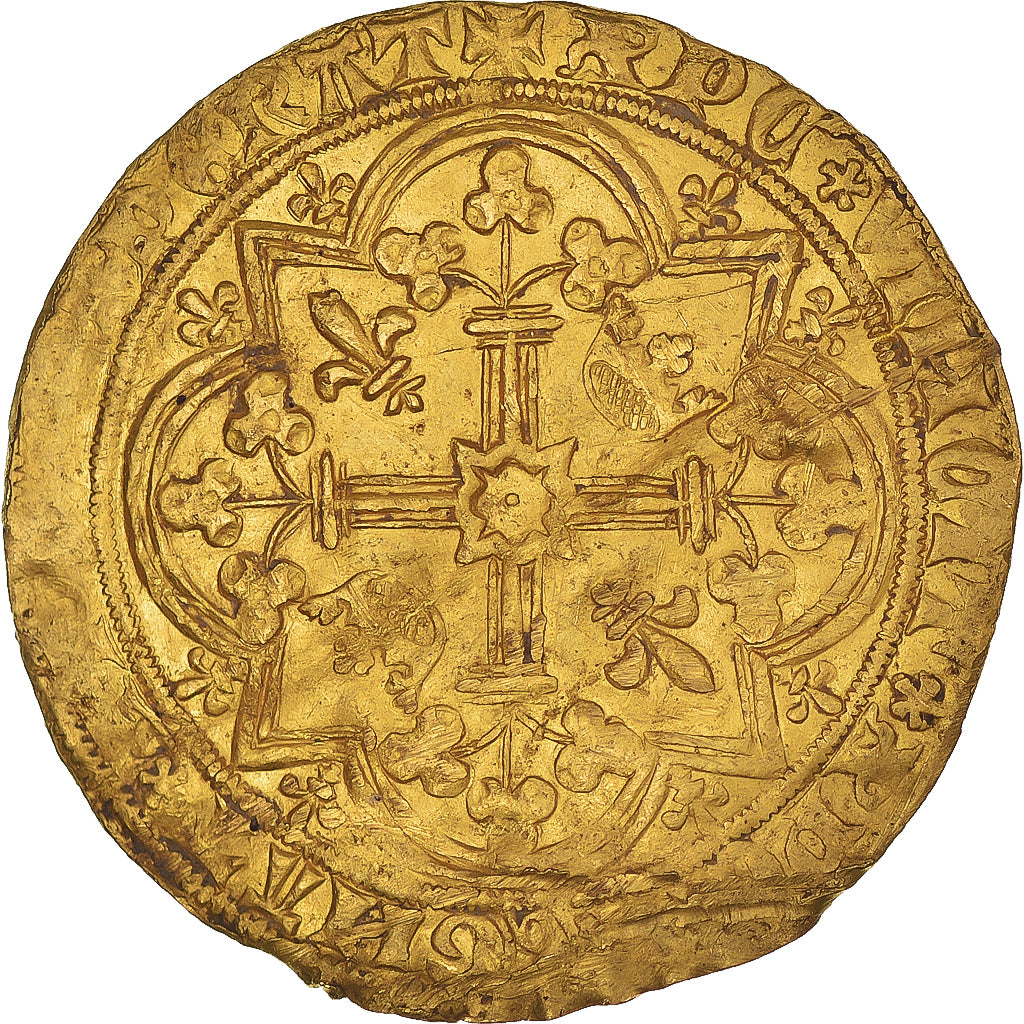 Munten, Frankrijk, Karel V, Franc à pied, FR, Goud, Duplessy:360