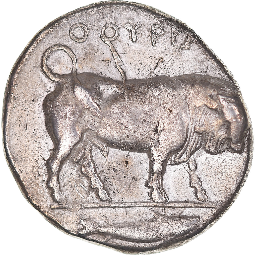 Lucania, Distater, ca. 400-350 BC, Thourioi, Pedigree, Argento, BB+, HGC:1-1256