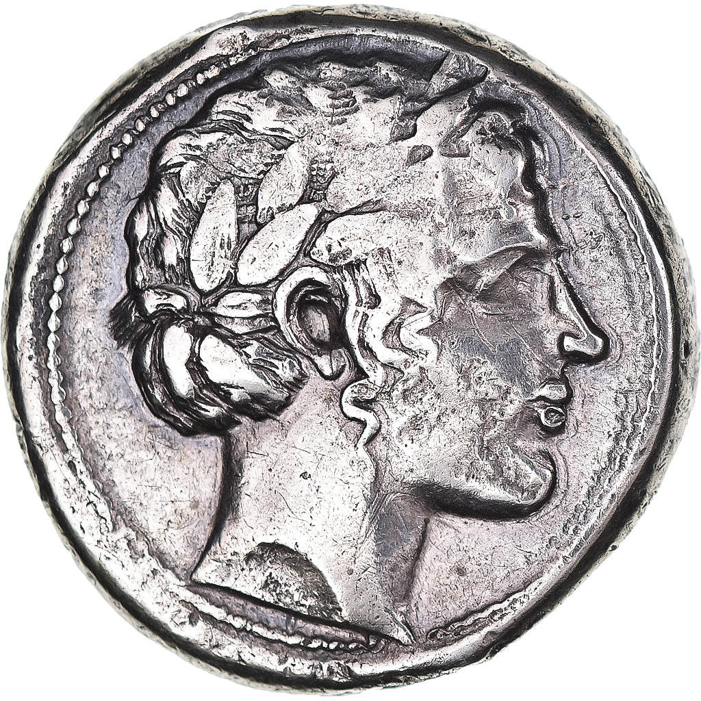 Sicília, Tetradrachm, 455-430 BC, Leontini, Pedigree, Prata, VF(30-35)