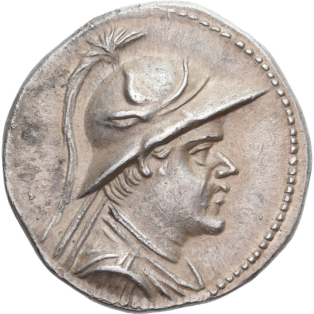 Baktrian Kingdom, Eukratides I, Drachm, 170-145 BC, Silver, AU(50-53)