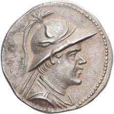 Baktrian Kingdom, Eukratides I, Drachm, 170-145 BC, Silver, AU(50-53)