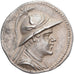 Baktrian Kingdom, Eukratides I, Drachm, 170-145 BC, Silver, AU(50-53)