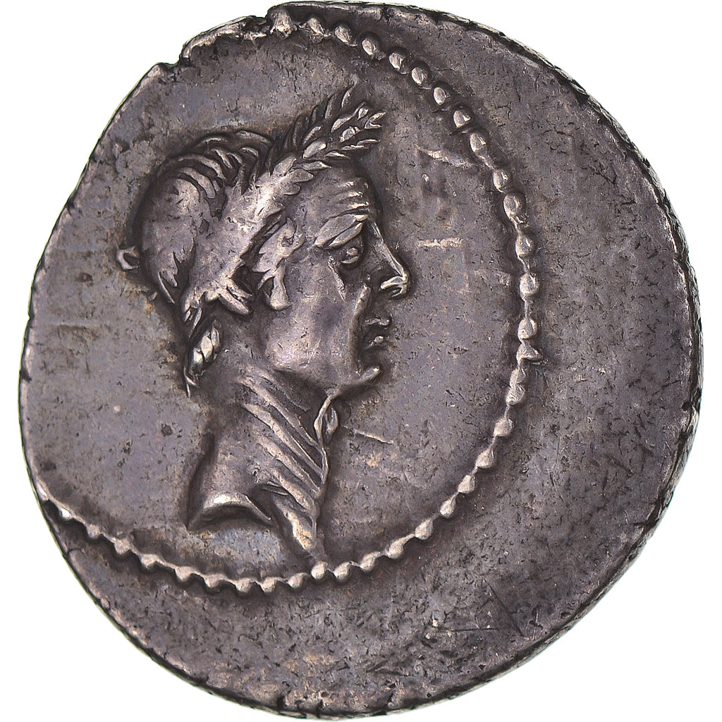 Julius Caesar, Denarius, 42 BC, Rome, Pedigree, Silver, EF(40-45)