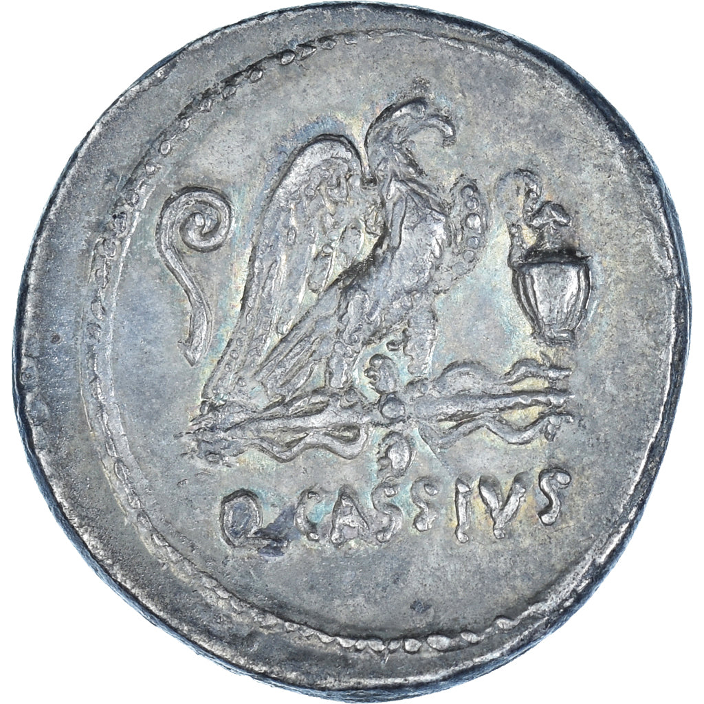 Cassia, Denarius, 55 BC, Rome, Pedigree, Prata, AU(50-53), Crawford:428/3