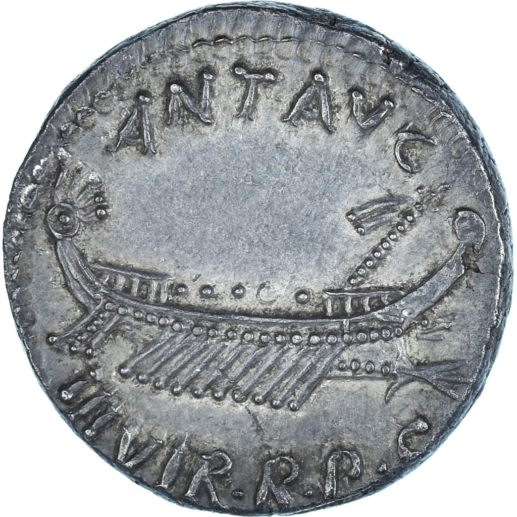 Marcus Antonius, Denarius, Autumn 32-Spring 31 BC, Military mint, Pedigree