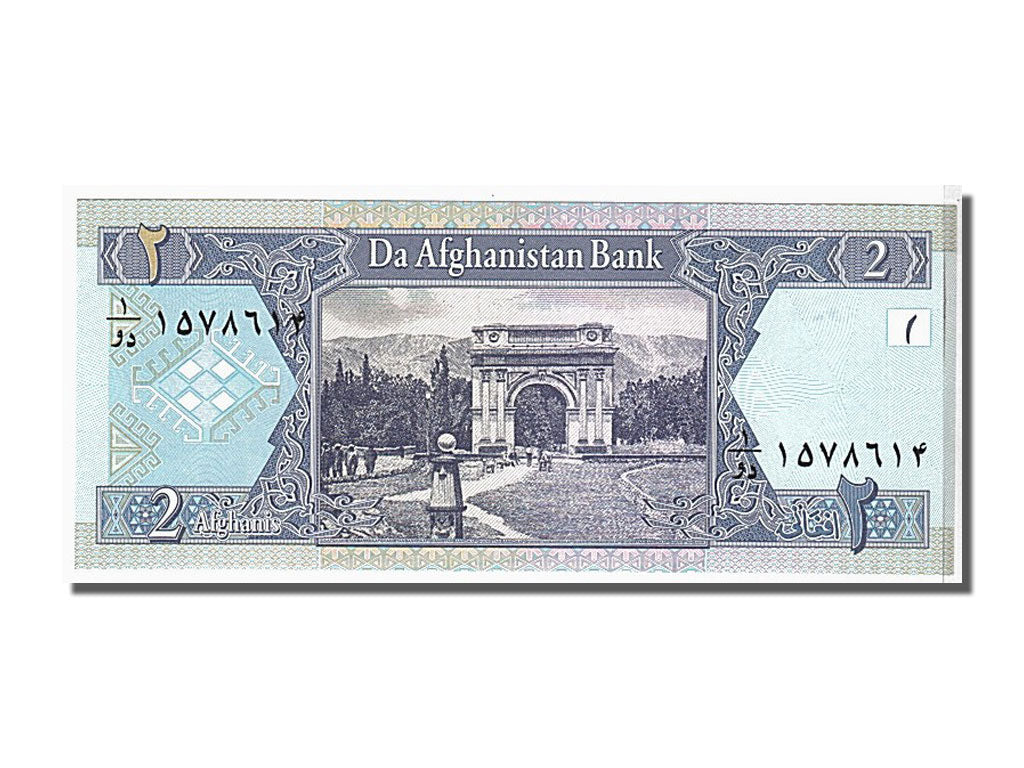 Geldschein, Afghanistan, 2 Afghanis, 2002, KM:65a, UNZ