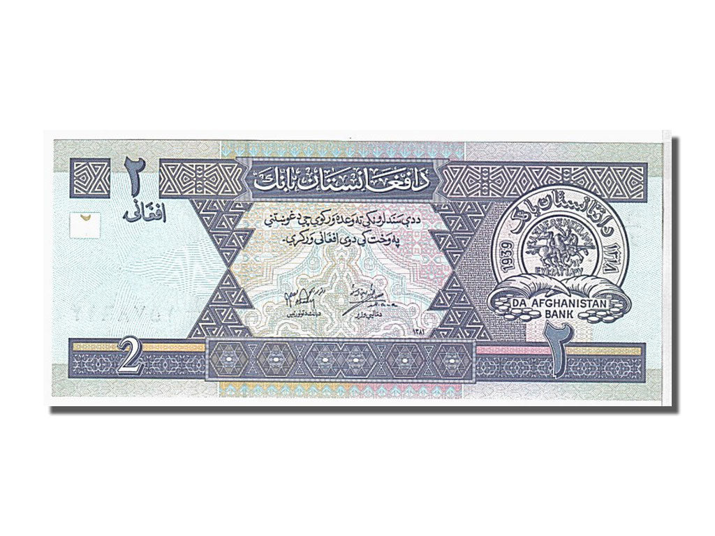 Geldschein, Afghanistan, 2 Afghanis, 2002, KM:65a, UNZ