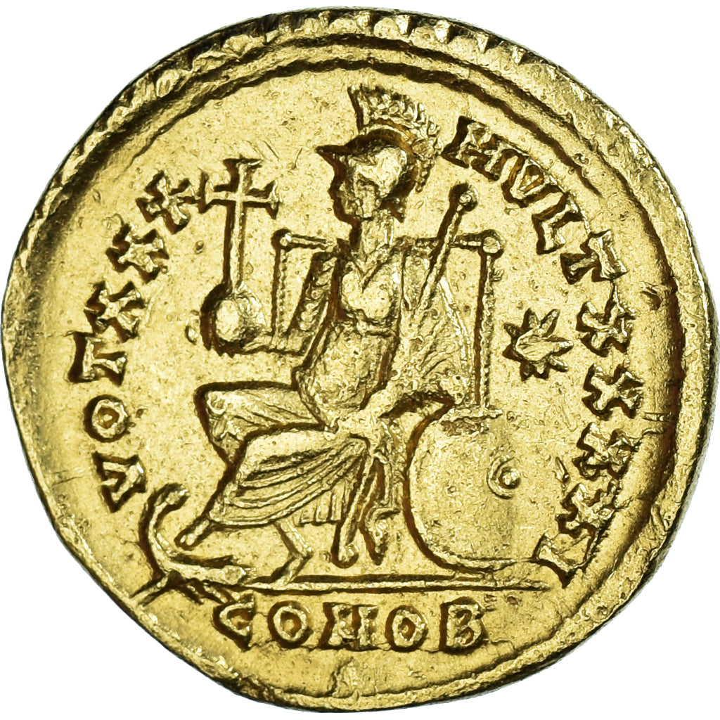 Theodosius II, Solidus, 430-440, Constantinople, Gold, AU(50-53), RIC:257