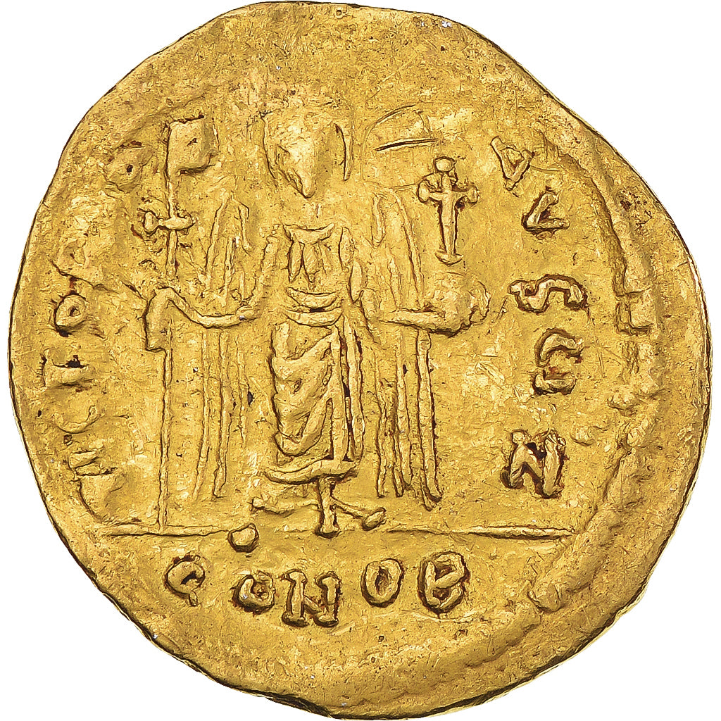 Phocas, Solidus, 602-610, Constantinople, Gold, EF(40-45), Sear:620