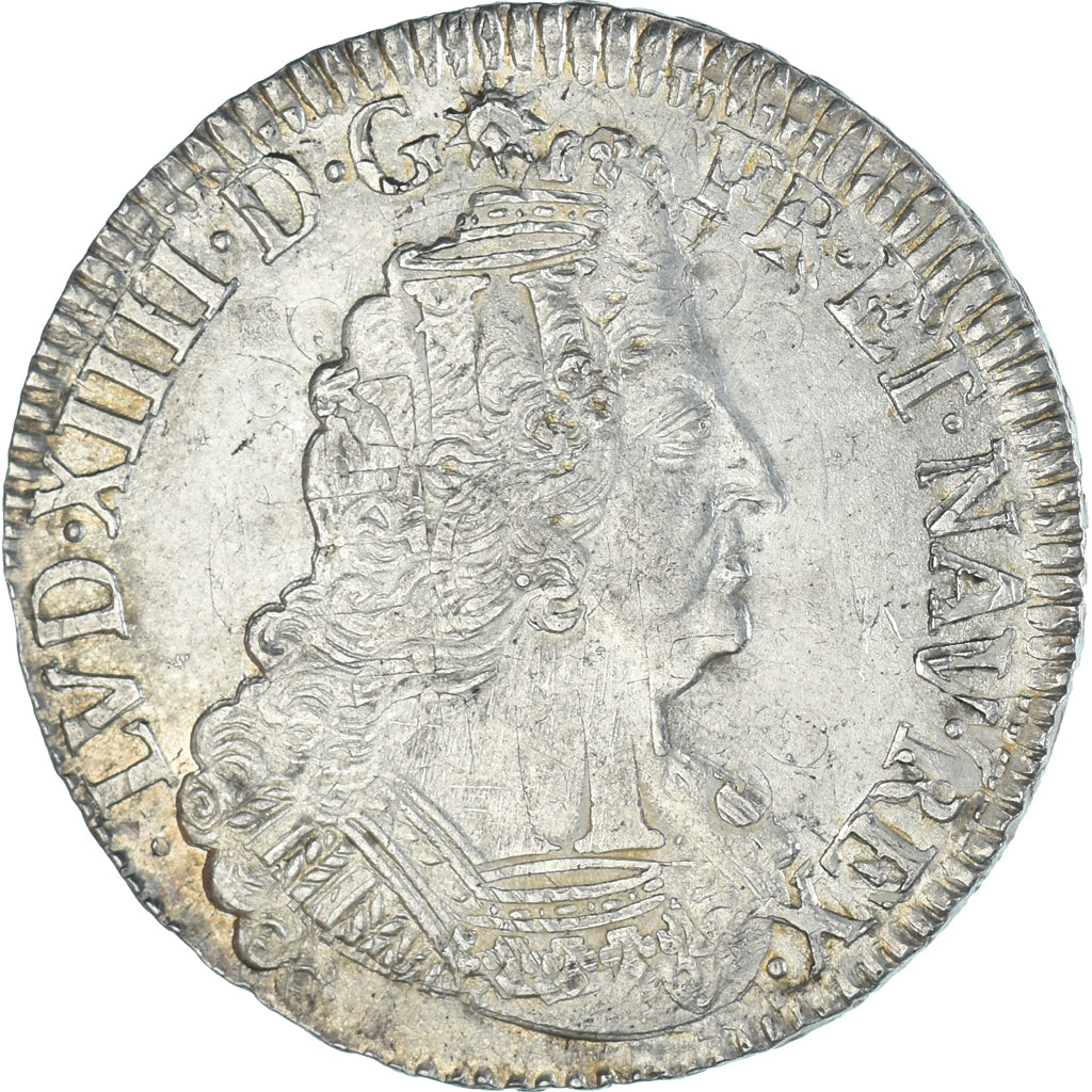Francia, Louis XIV, 1/2 Ecu aux palmes, 1693, Reims, réformé, Argento, SPL-