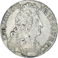 Moneta, Francia, Louis XIV, 1/2 Ecu aux trois couronnes, 1710, Reims, BB+