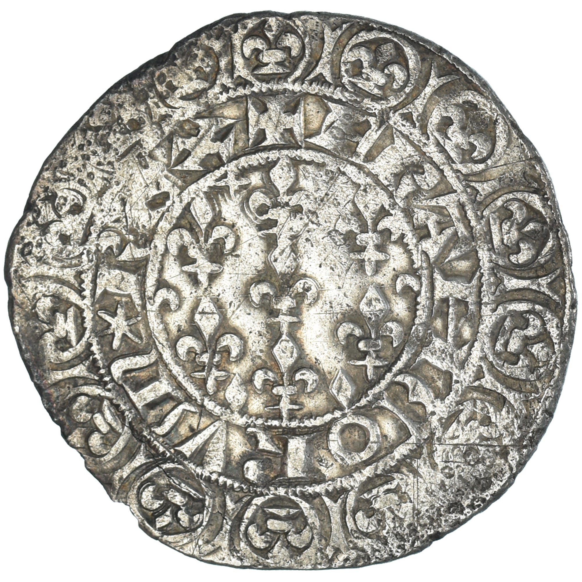 Coin, France, Jean II le Bon, Gros Blanc aux fleurs de lis, 1360-1364