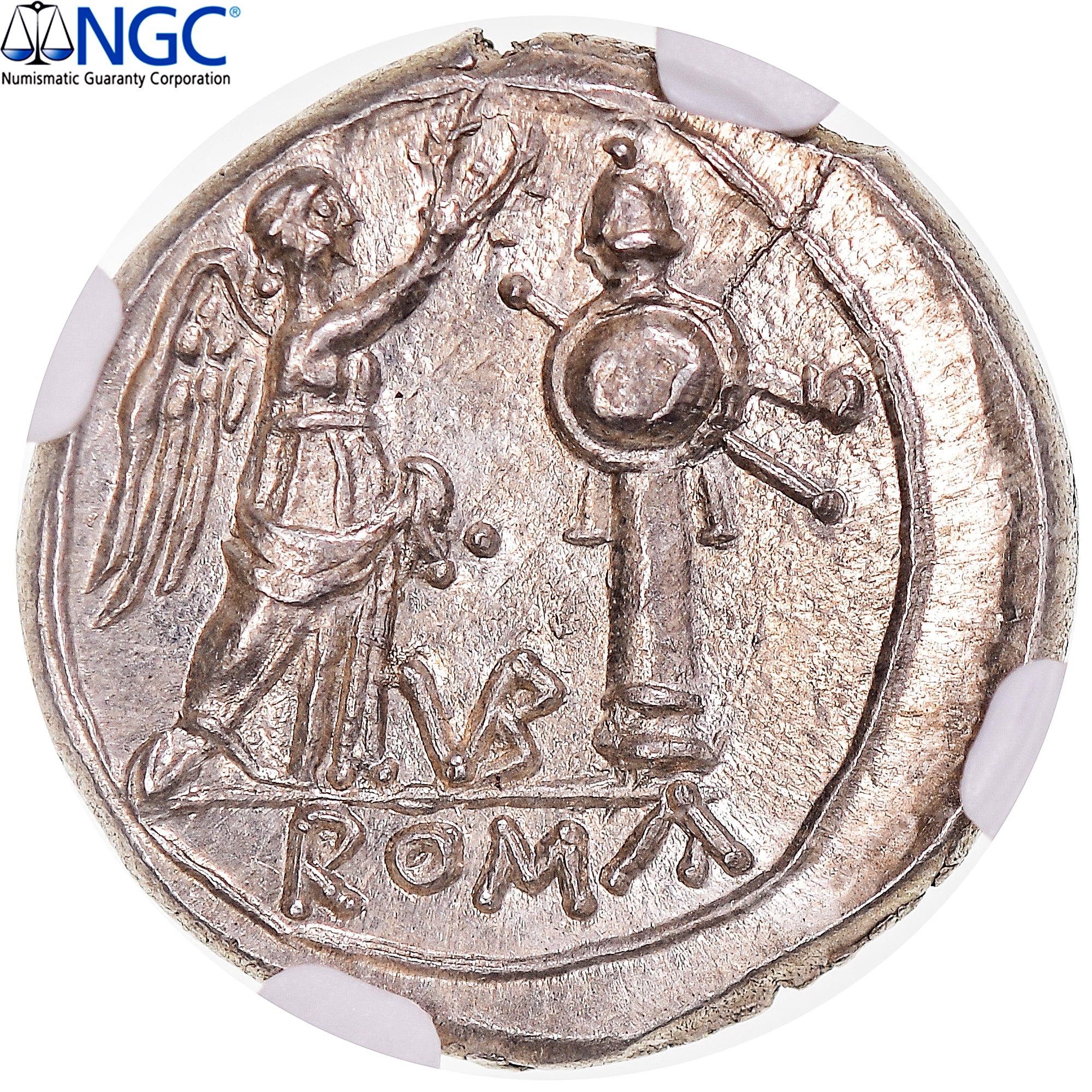 Victoriat, ca. 211-208 BC, Atelier incertain, Argent, NGC, Ch MS 5/5-5/5