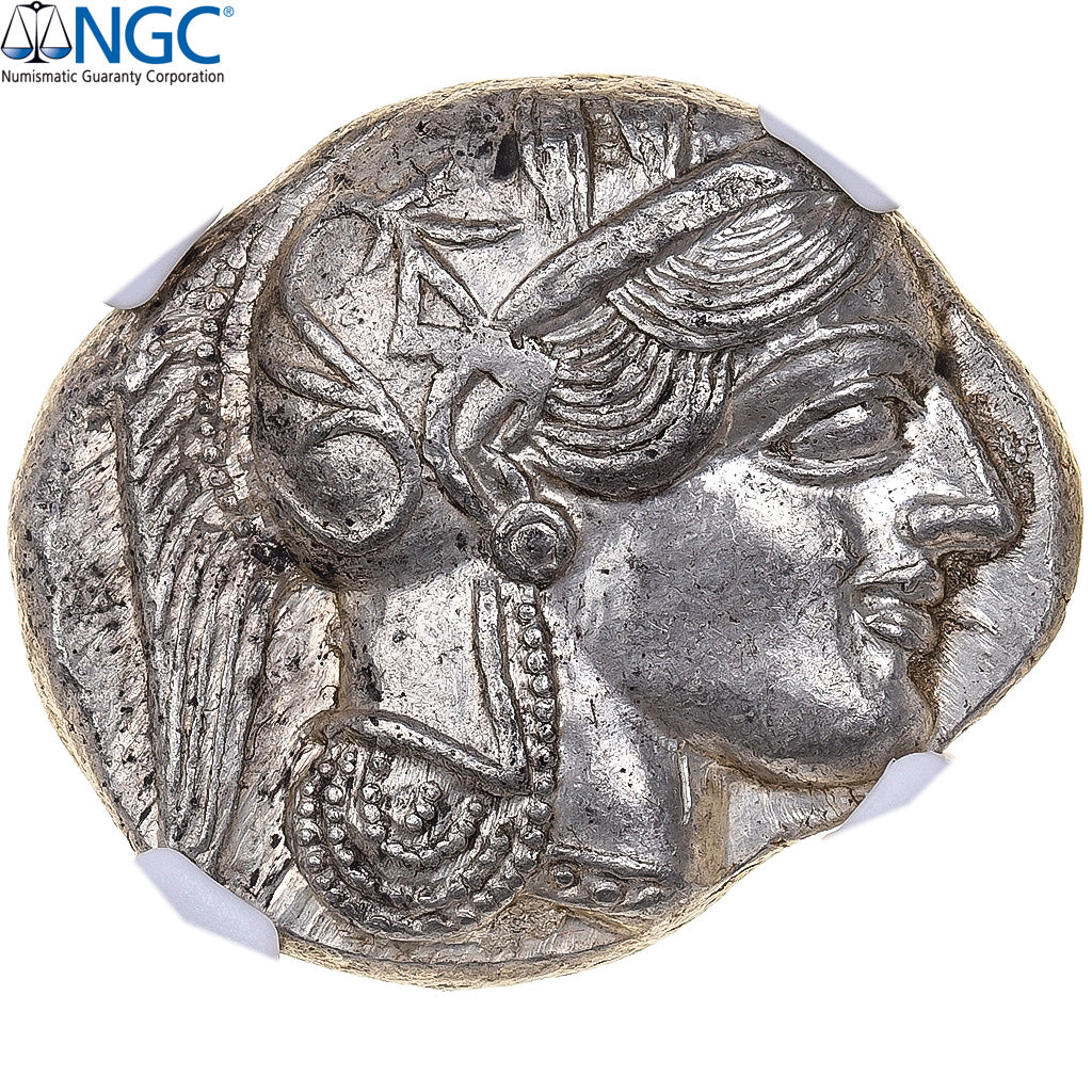 Attica, Tetradrachm, ca. 454-404 BC, Athens, Silver, NGC, AU, SNG-Cop:31