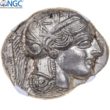 Attyka, Tetradrachm, ca. 454-404 BC, Athens, Srebro, NGC, AU, SNG-Cop:31