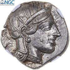 Attica, Tetradrachm, ca. 440-404 BC, Athens, Silver, NGC, Ch AU, SNG-Cop:31