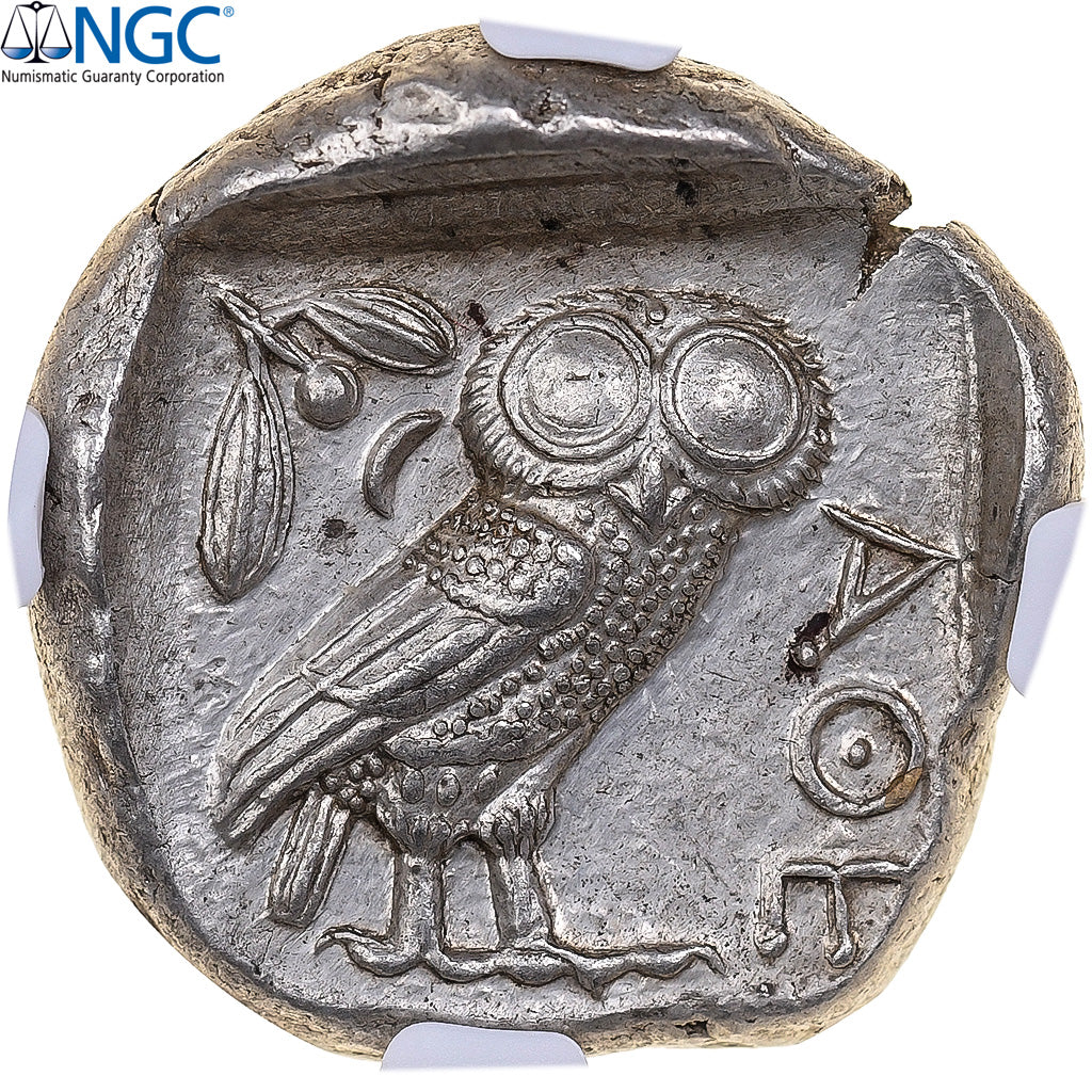 Attica, Tetradrachm, ca. 440-404 BC, Athens, Silver, NGC, Ch AU, SNG-Cop:31