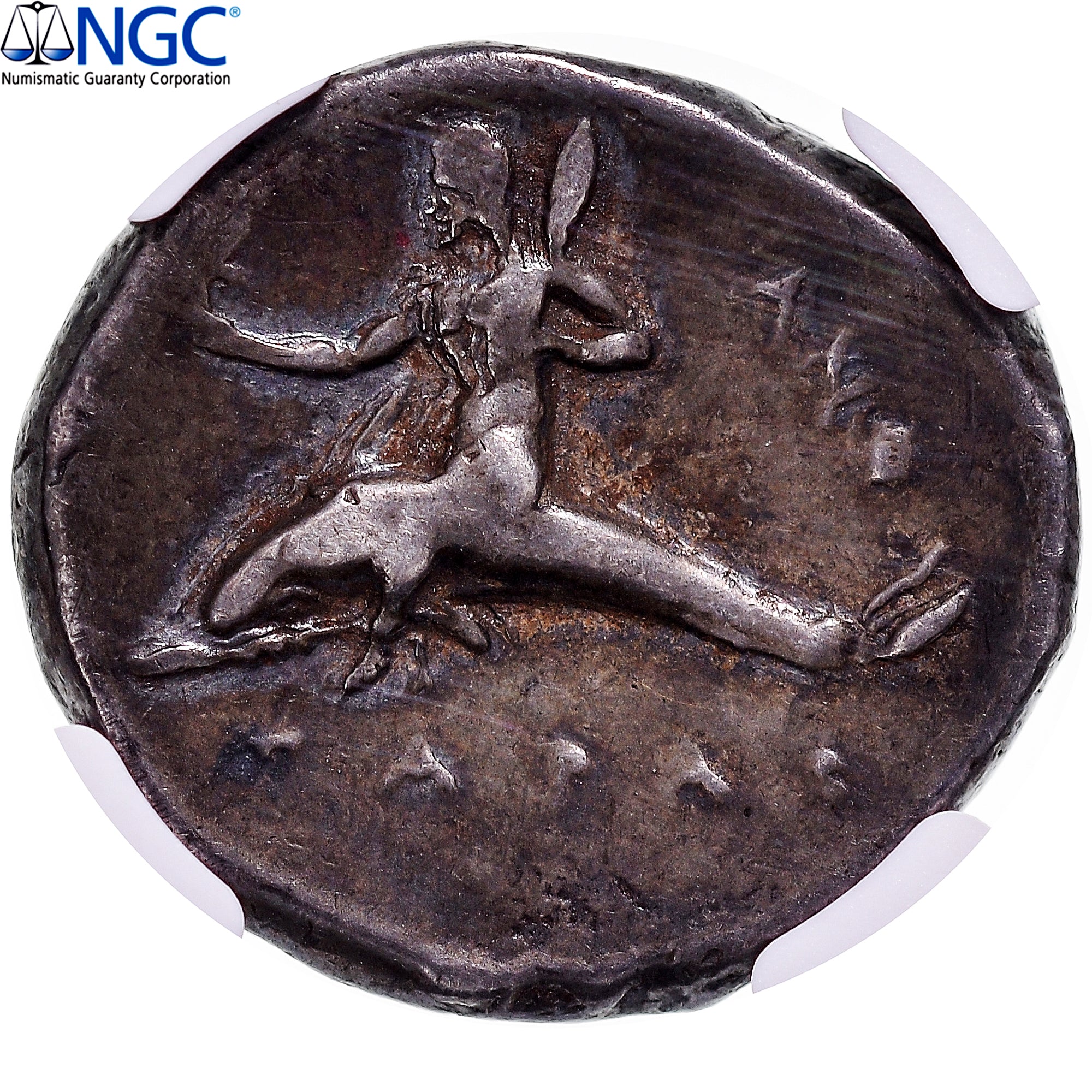 Calabre, Didrachme, ca. 280-272 BC, Tarente, Argent, NGC, VF 4/5-4/5