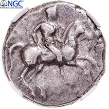 Moeda, Calábria, Didrachm, ca. 281-240 BC, Tarentum, avaliada, NGC, Ch F