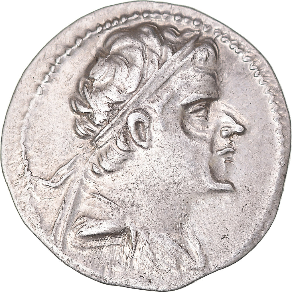 Coin, Baktrian Kingdom, Eukratides I, Drachm, 170-145 BC, AU(55-58), Silver