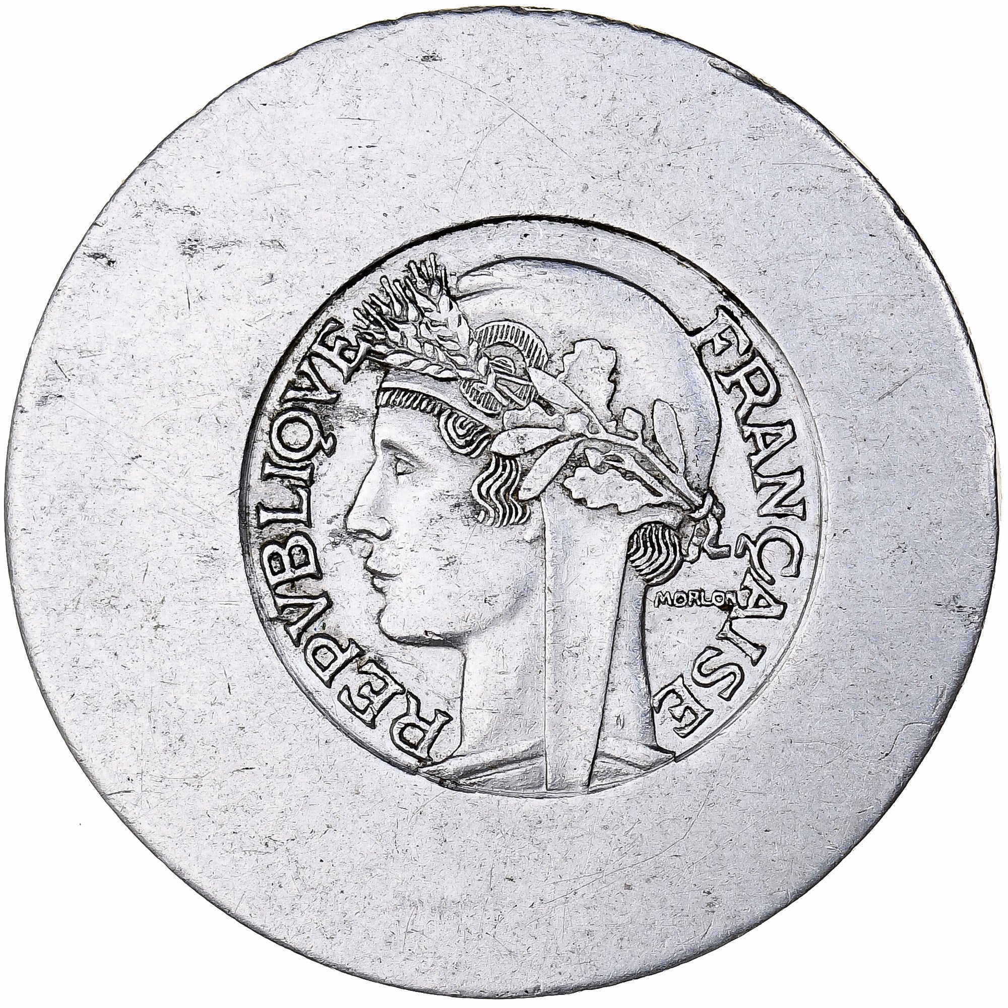 Frankreich, 1 Franc, Graziani, 1943, Algiers, Épreuve du graveur, Aluminium