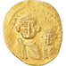 Heraclius, with Heraclius Constantine, Solidus, 613-638, Constantinople, Goud