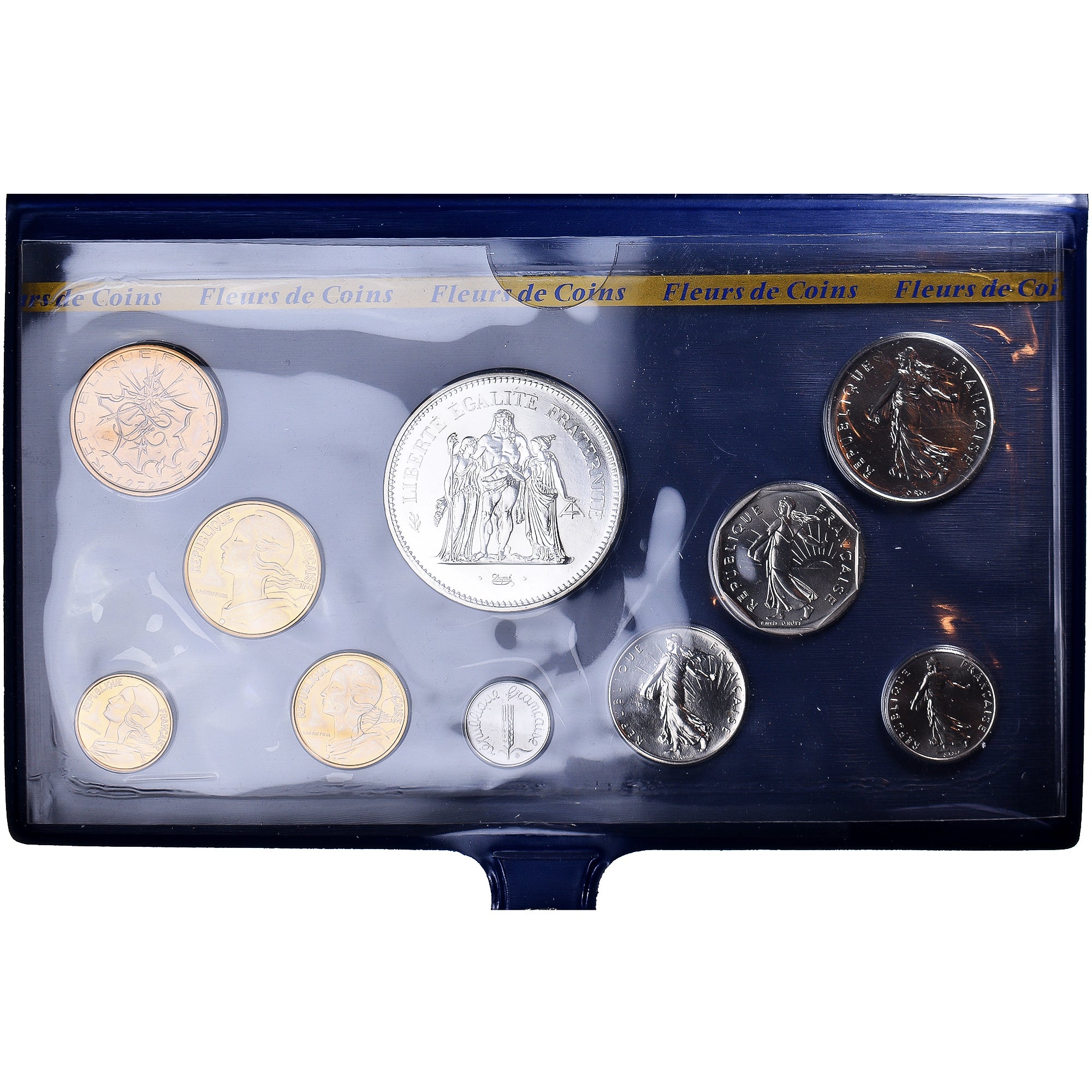 Moeda, França, Coffret 1 c. à 50 frs., 1979, Monnaie de Paris, MS(65-70), N/D