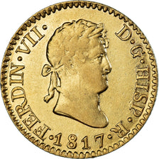 España, Ferdinand VII, 1/2 Escudo, 1817, Madrid, GJ, Oro, MBC+, KM:492
