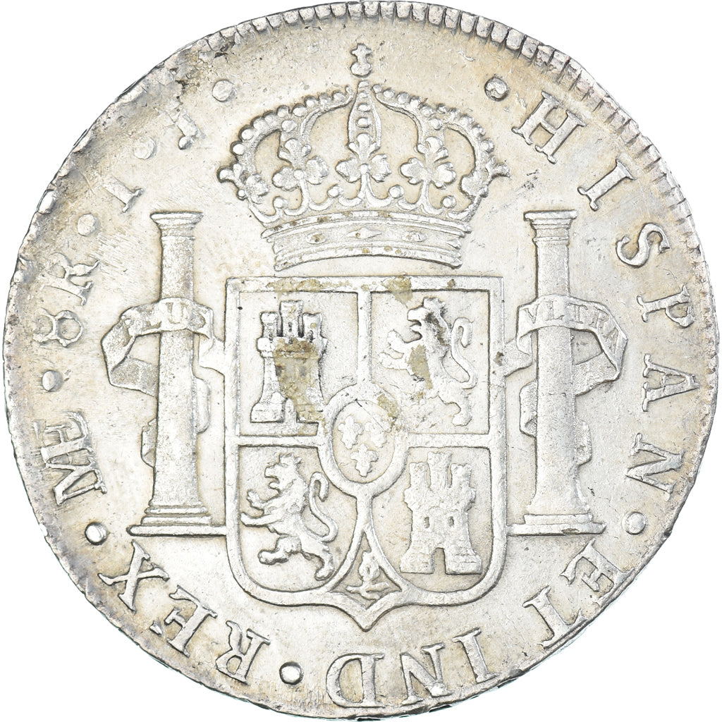 Munten, Spanje, Charles IV, 8 Reales, 1802, Lima, IJ, ZF, Zilver, KM:97