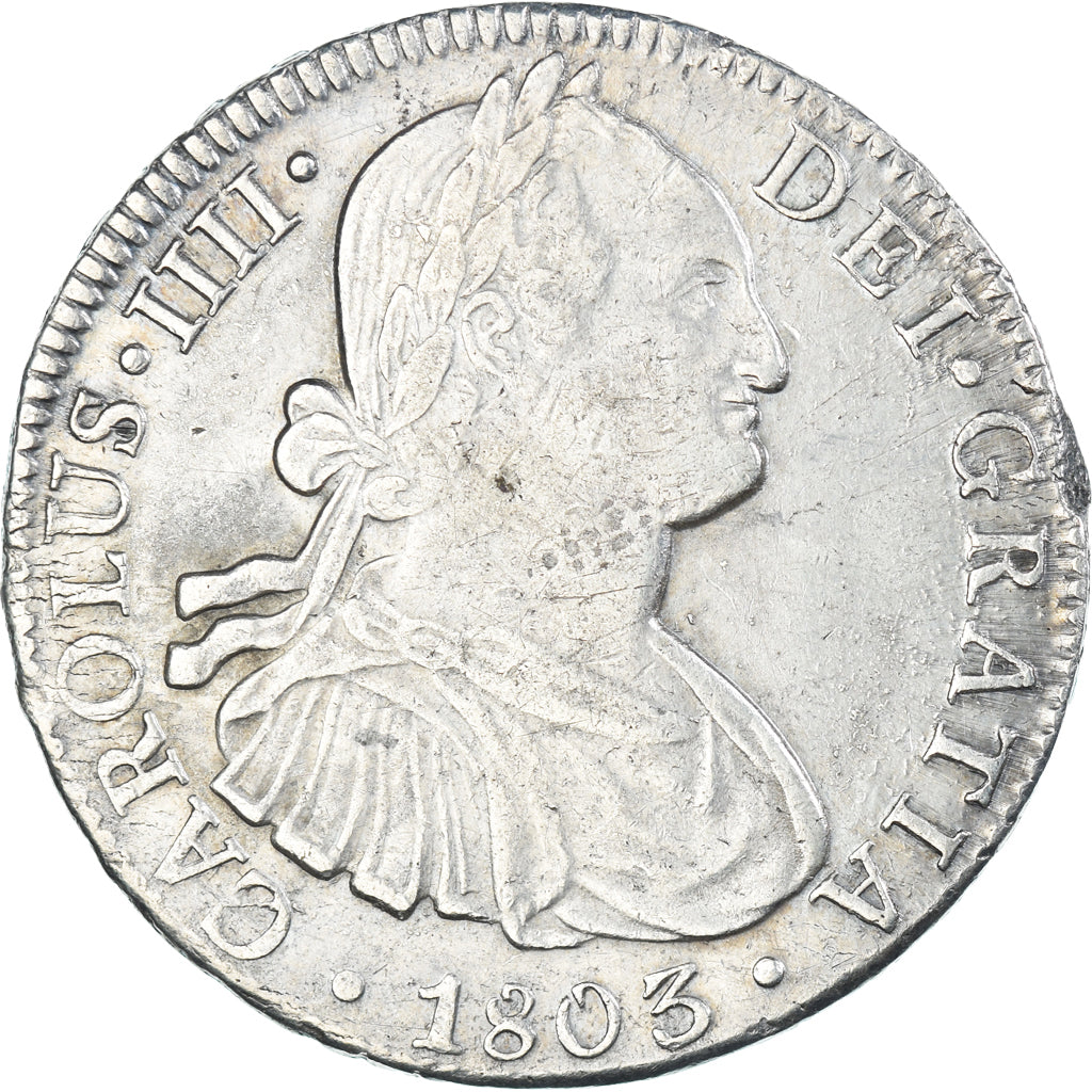 Munten, Spanje, Charles IV, 8 Reales, 1803, Mexico, FT, ZF+, Zilver, KM:109