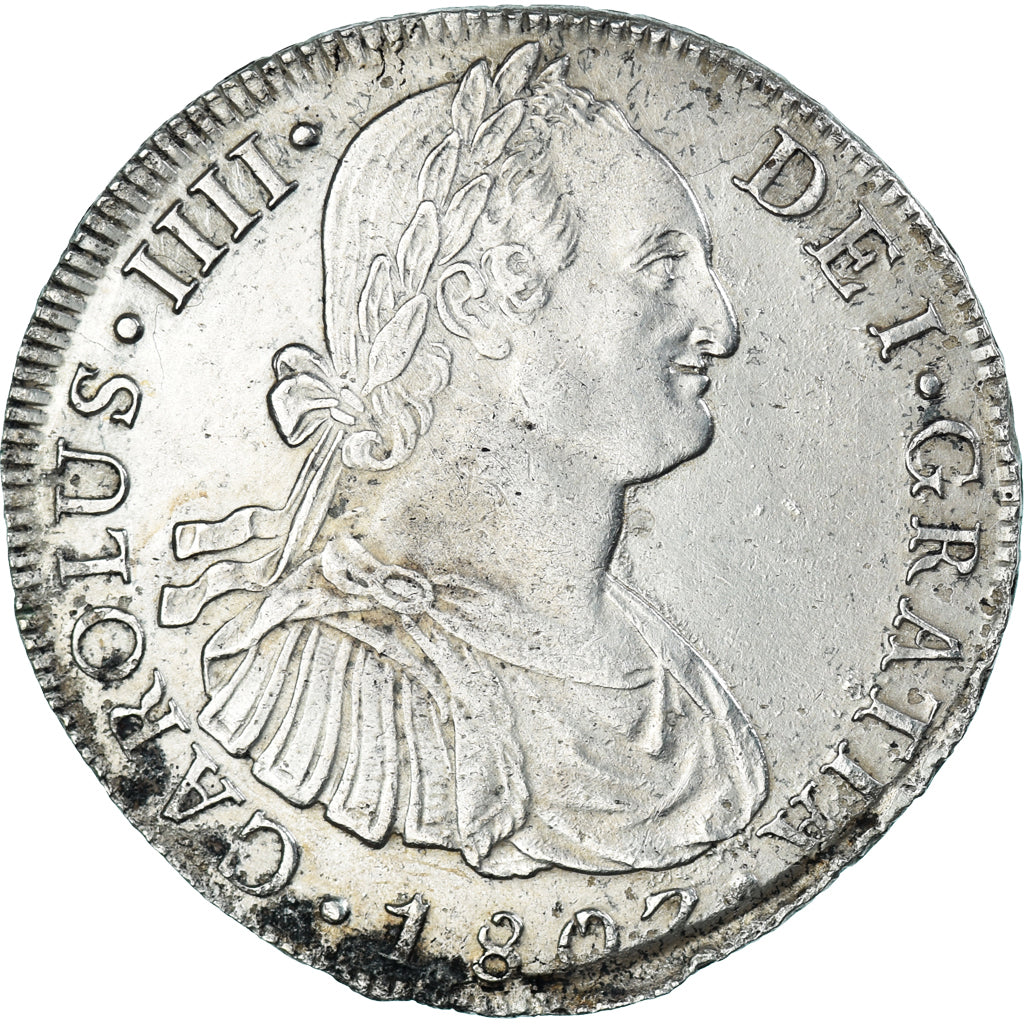 Munten, Spanje, Charles IV, 8 Reales, 1807, Lima, JP, ZF+, Zilver, KM:97
