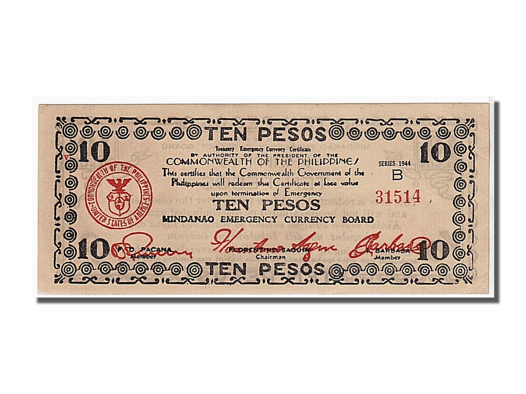 Banknote, Philippines, 10 Pesos, 1944, KM:S518a, UNC(65-70)