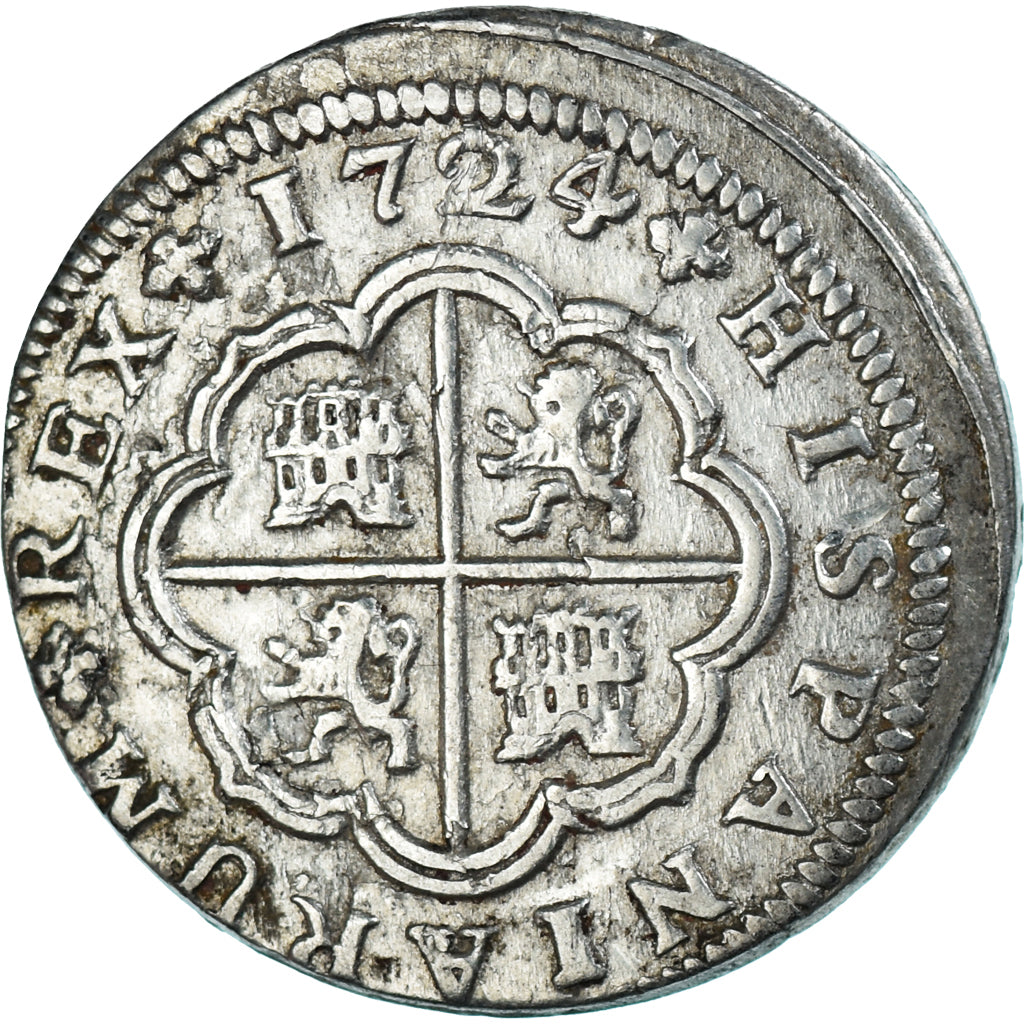 Moneta, Spagna, Philip V, 2 Reales, 1724, Seville, BB+, Argento, KM:307