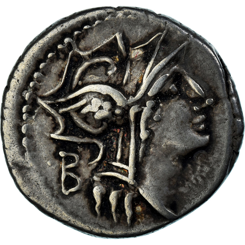 Junia, Denarius, 91 BC, Rome, Prata, AU(50-53), Crawford:337/3