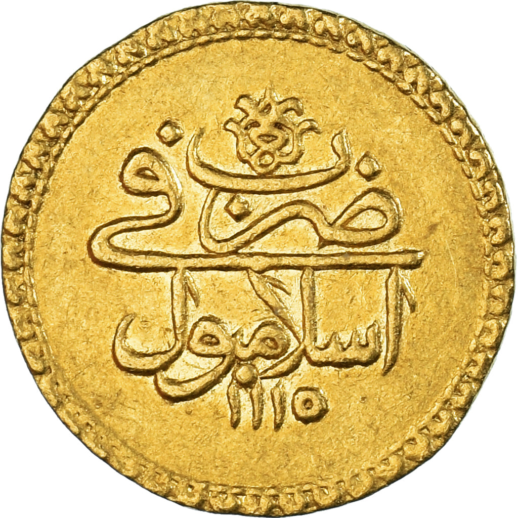 Monnaie, Empire ottoman, Ahmed III, Findik, AH 1115/1703, Istanbul, TTB, Or