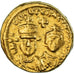 Heraclius, with Heraclius Constantine, Solidus, 614-615, Carthage, Gold, NGC, Ch