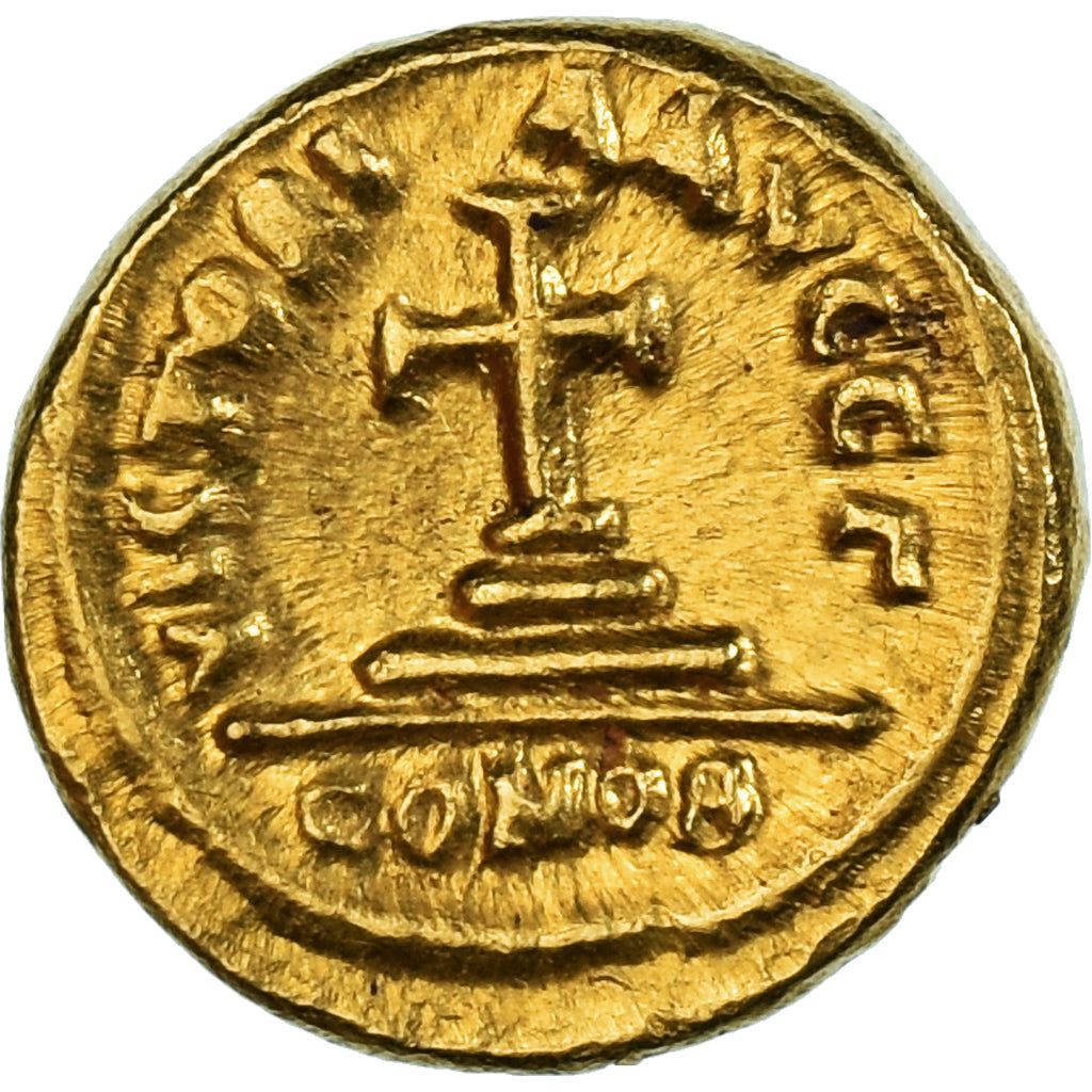 Heraclius, with Heraclius Constantine, Solidus, 614-615, Carthage, Gold, NGC, Ch
