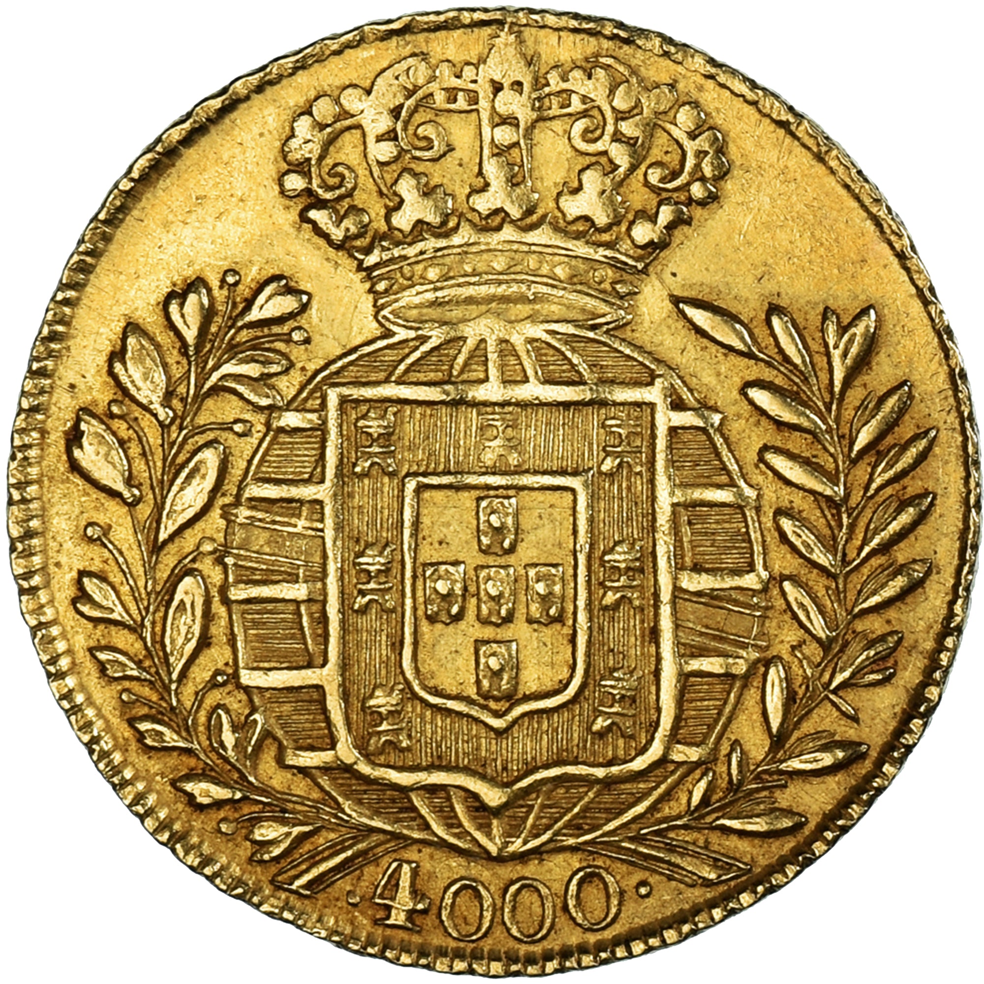 Monnaie, Brésil, João VI, 4000 Reis, 1821, Rio de Janeiro, SUP, Or, KM:327.1