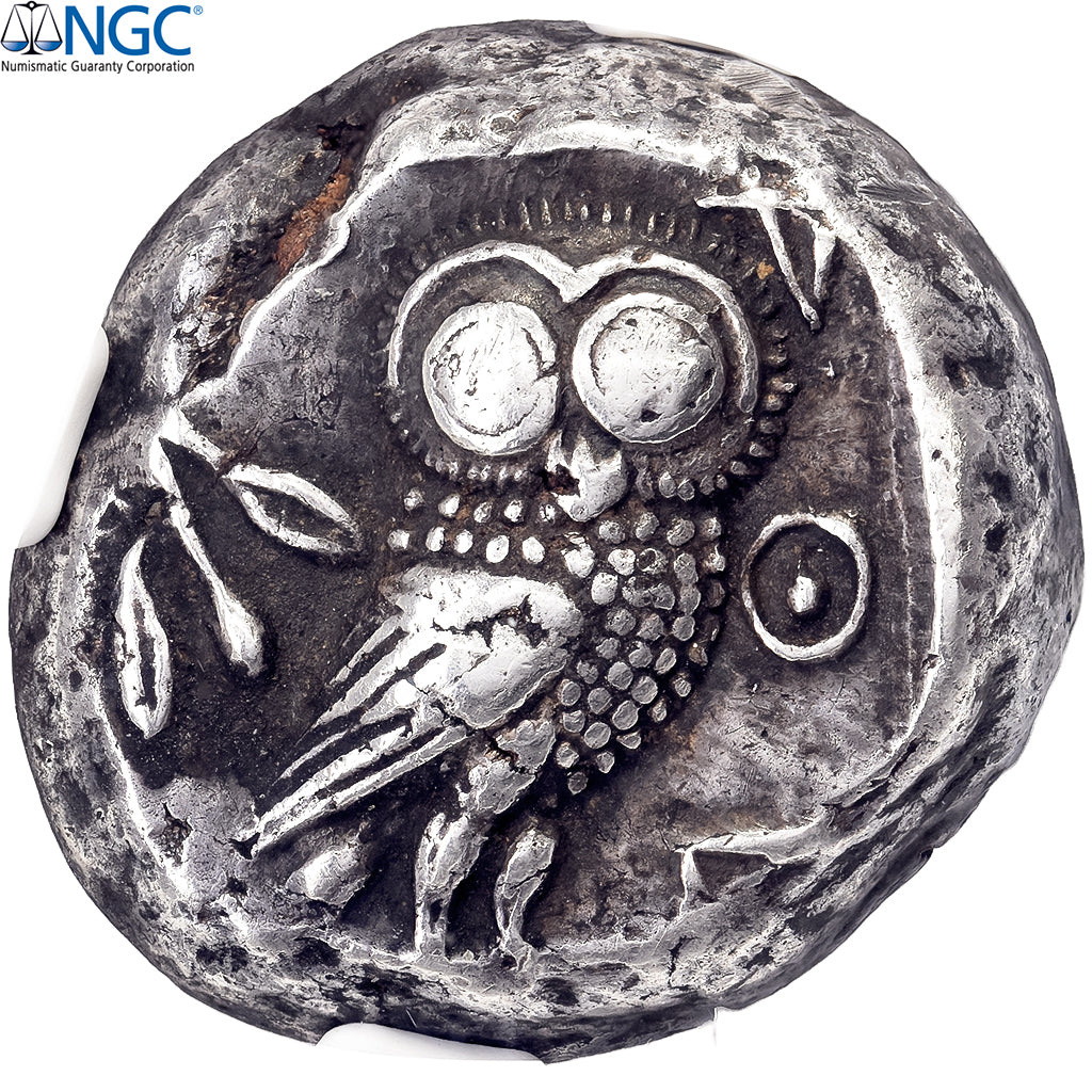 Attica, Tetradrachm, ca. 485-480 BC, Athens, Silver, NGC, XF 2/5-4/5, HGC:4-1591