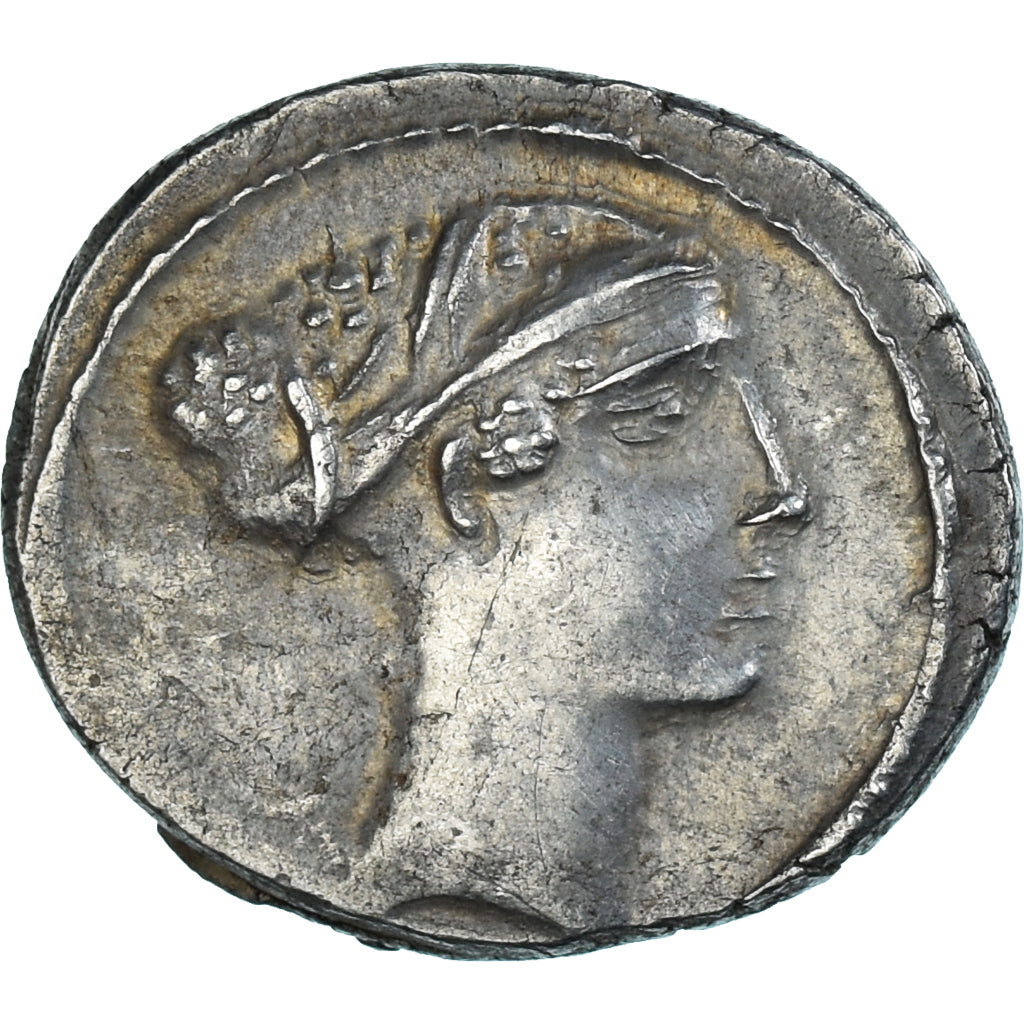 Carisia, Denarius, 46 BC, Rome, Silver, AU(50-53), Crawford:464/1