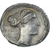 Carisia, Denarius, 46 BC, Rome, Silver, AU(50-53), Crawford:464/1