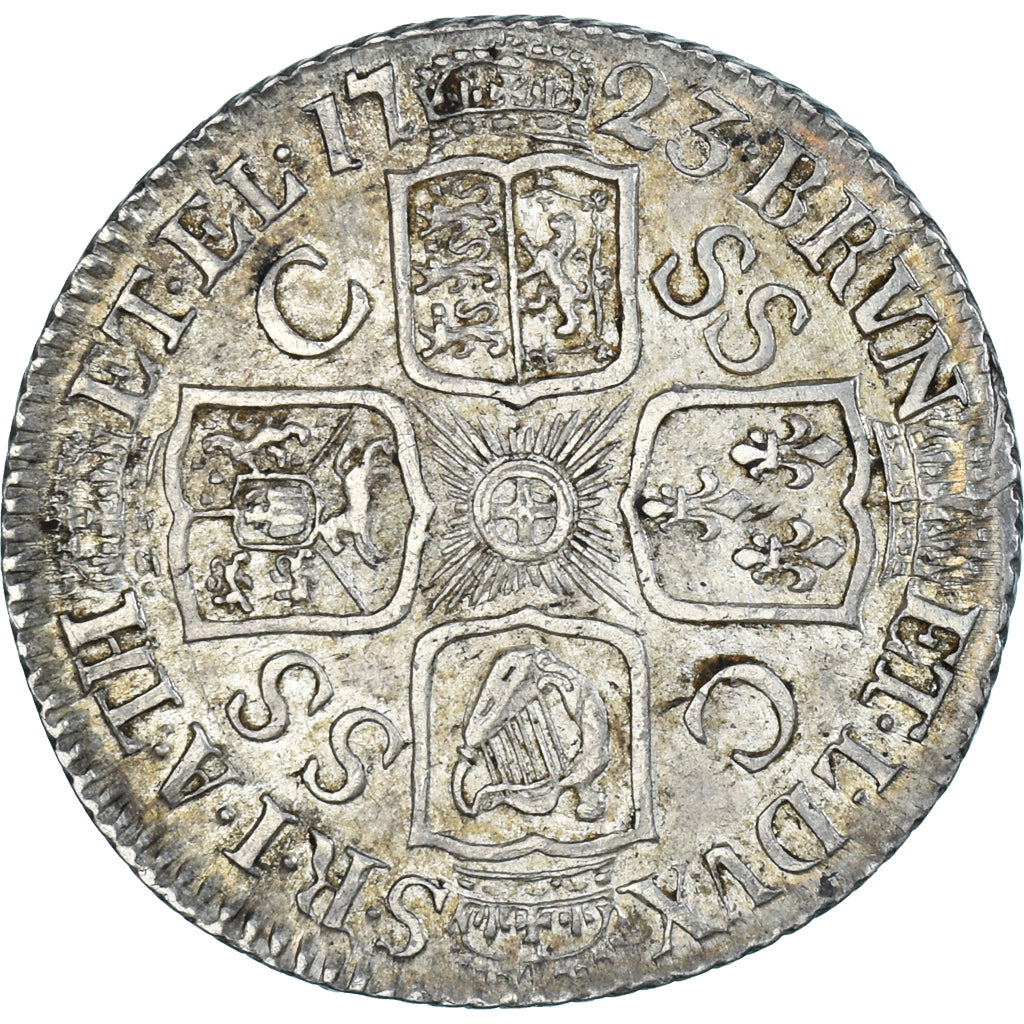 Moneta, Gran Bretagna, George I, Shilling, 1723, BB+, Argento, Spink:3648