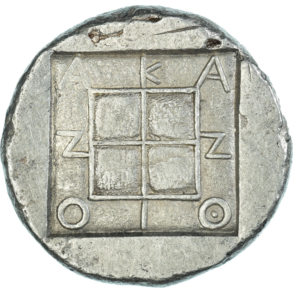Macedonia, Tetradrachm, ca. 470-430 BC, Akanthos, Plata, NGC, Ch AU 4/5-4/5