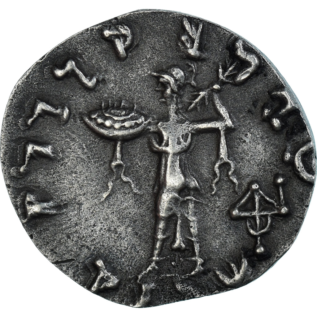 Münze, Indo-Greek Kingdom, Menander, Drachm, ca. 155-130 BC, VZ, Silber
