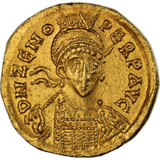 Zeno, Solidus, 476-491, Constantinople, Gold, AU(55-58), RIC:X-911