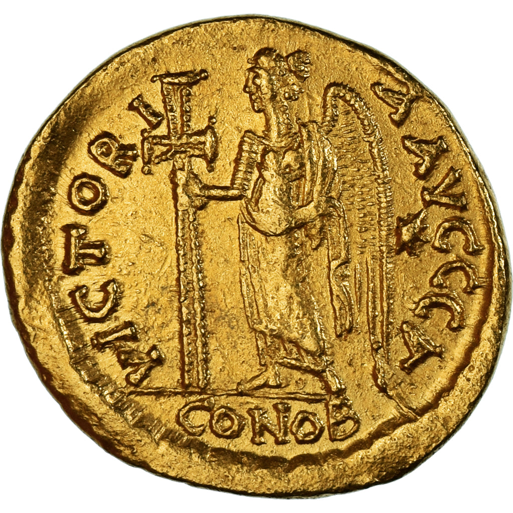 Zeno, Solidus, 476-491, Constantinople, Oro, BB+, RIC:X-911